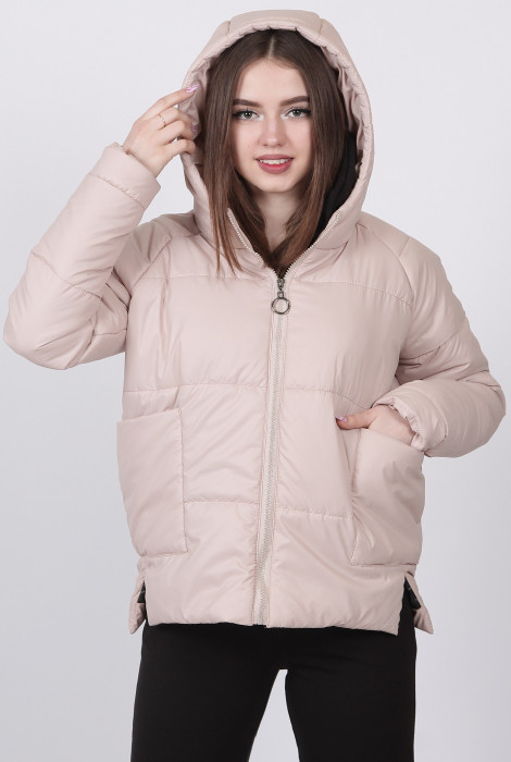 Куртка короткая Актуаль 9210 плащевка капучино
