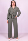 Штани вільного крою жіночі Актуаль 014 жатка хакі