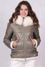 Куртка теплая женская Актуаль 92371 плащевка фисташковая