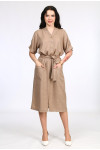 Сукня жіноча Актуаль 179 меланж льон темно-бежевий