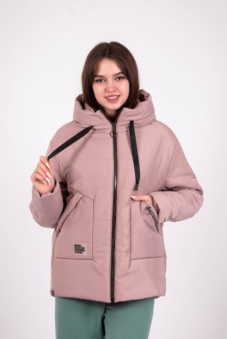 Куртка короткая женская Актуаль 122 плащевка капучино