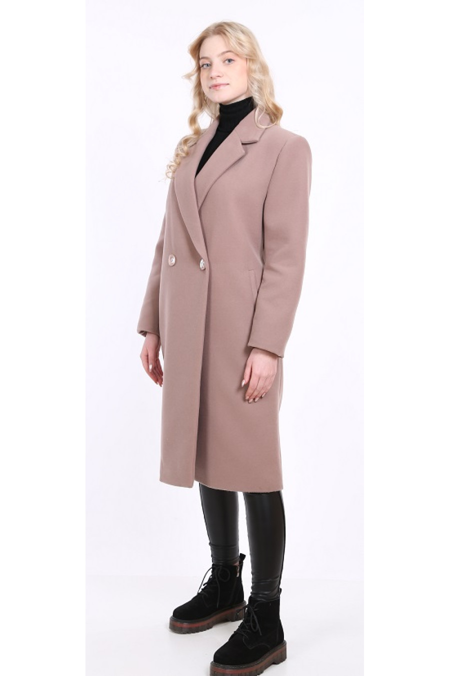 Пальто женское Актуаль 009 костюмная капучино